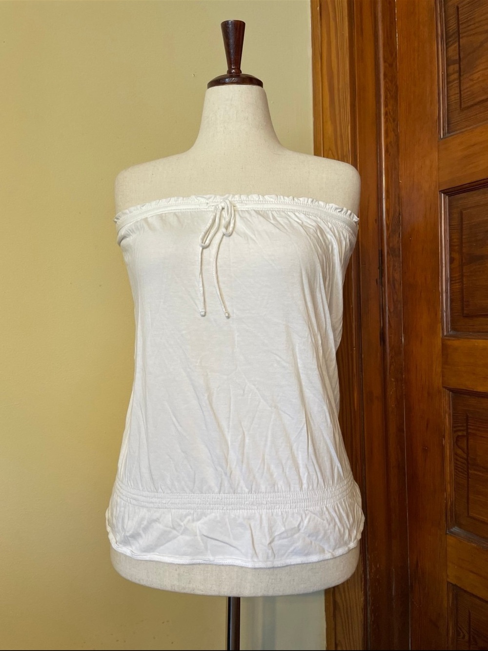 Mossimo Supply Co. White Strapless Tube Top with Front Tie